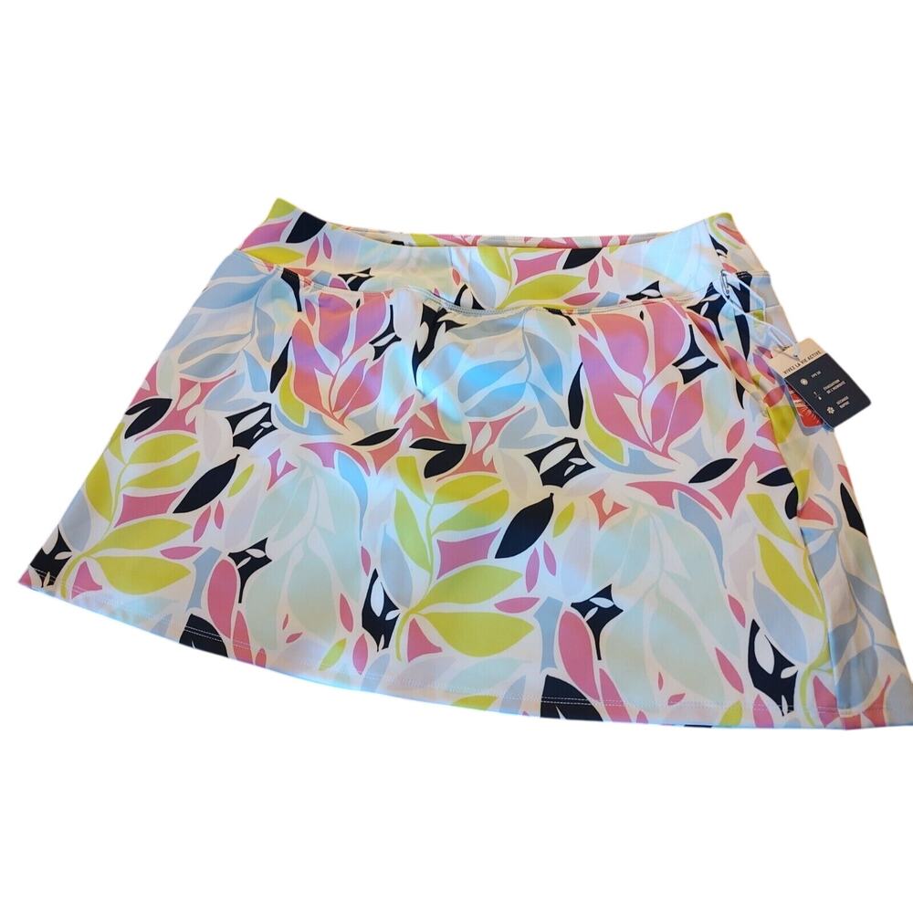 NEW TOMMY‎ BAHAMA Women's Golf Multi Ruffle Skort X-LARGE Multi